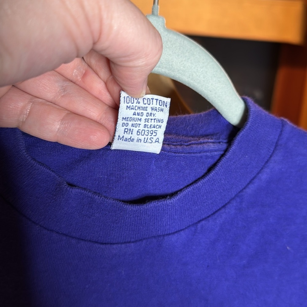 Vintage 90s California Beach Graphic Tee Purple Single Stitch Made USA Medium - Picture 6 of 8